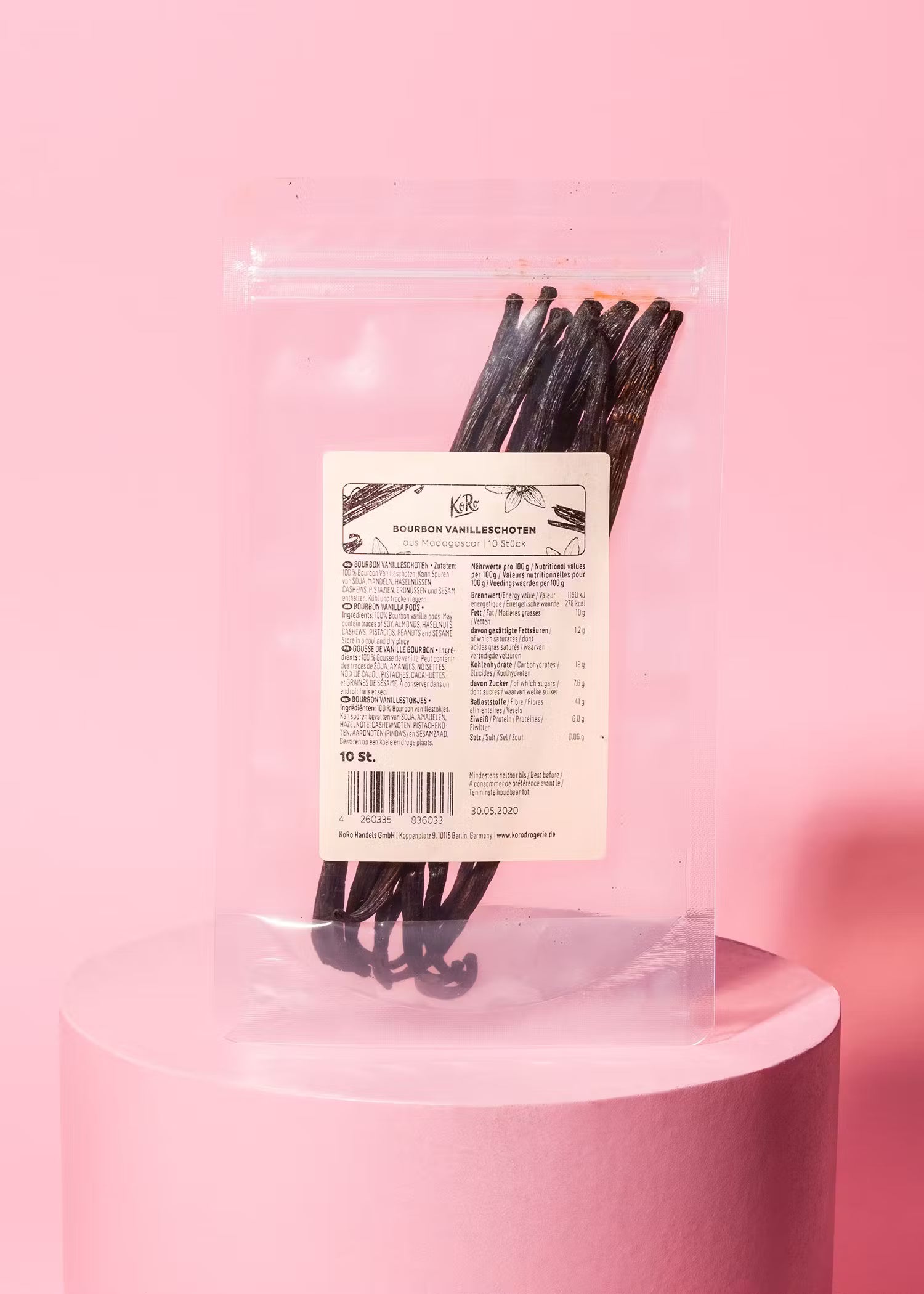 Gousses de vanille non bio KORO 35 g (environ 10 gousses)