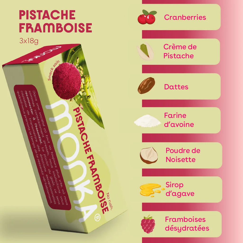 Energy Balls Pistache Framboise MONKA 54 g (3x18g)