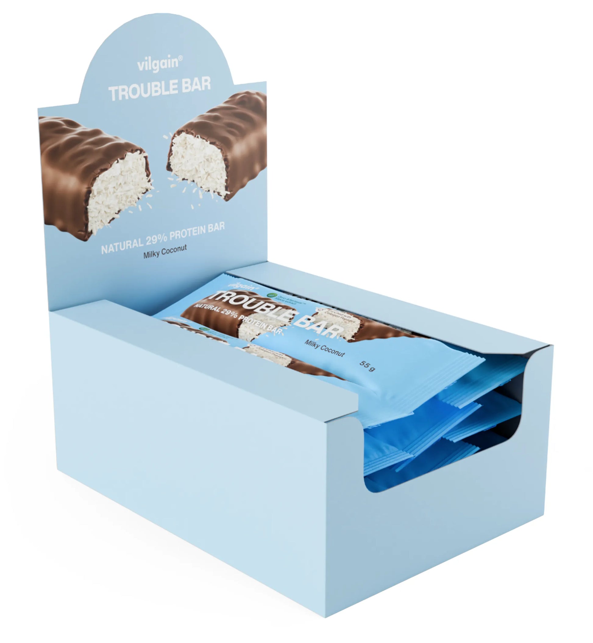 Barre protéinée Chocolat & Coco non bio VILGAIN 55 g