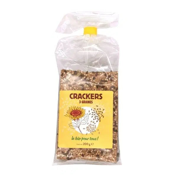 Crackers 3 Graines bio LE BIO POUR TOUS 200 g