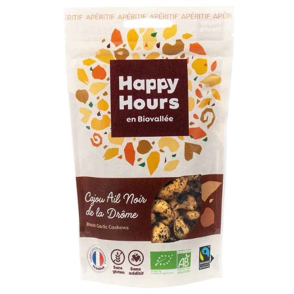 Sachet Cajou Ail Noir bio HAPPY HOURS 115 g