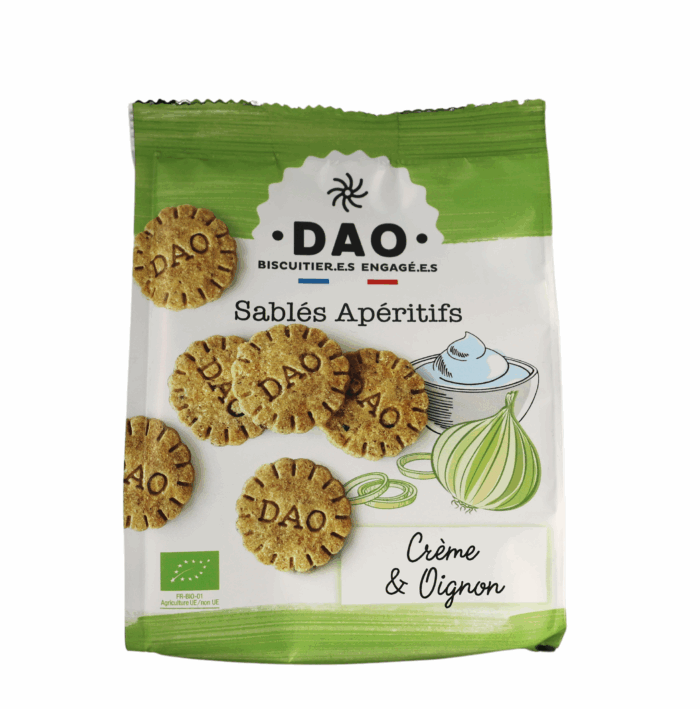 Sablés Apéritifs Crème & Oignon bio DAO 100 g