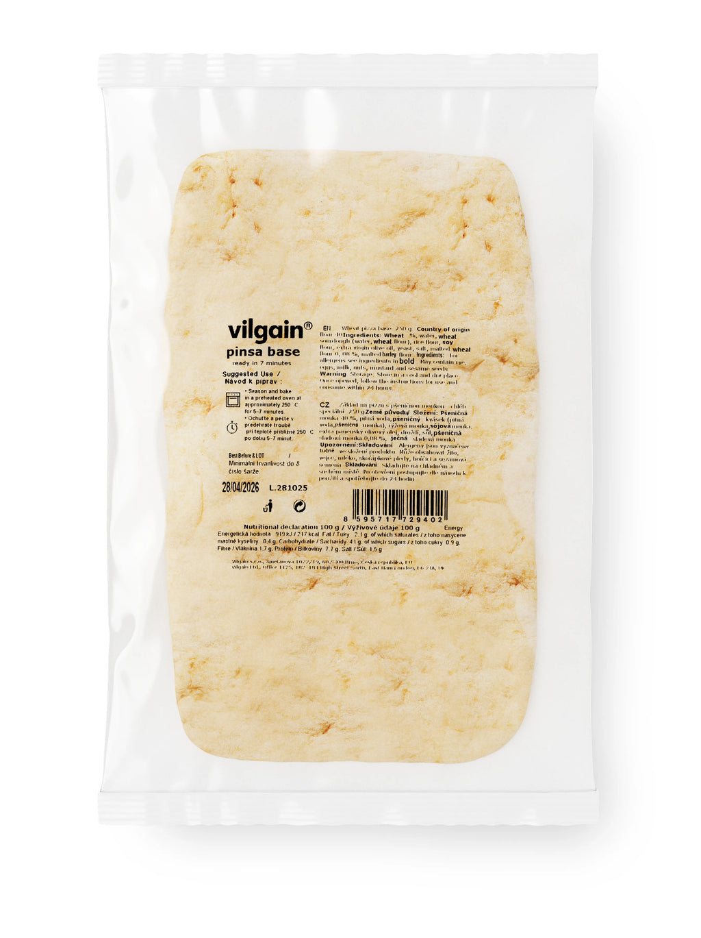 Base pour Pinsa non bio VILGAIN 250 g