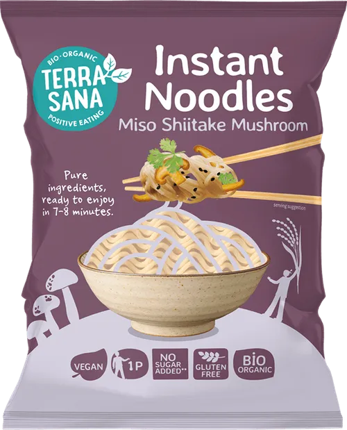 Instant Noodles Miso Shiitake bio, vegan et sans gluten TERRA SANA 90 g