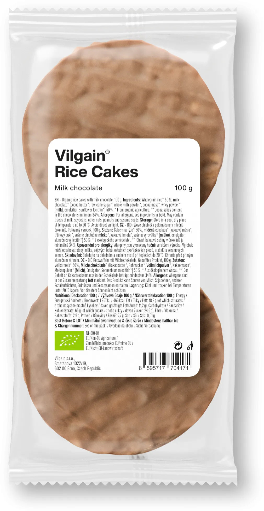 Galettes de Riz au Chocolat au lait bio VILGAIN 100 g
