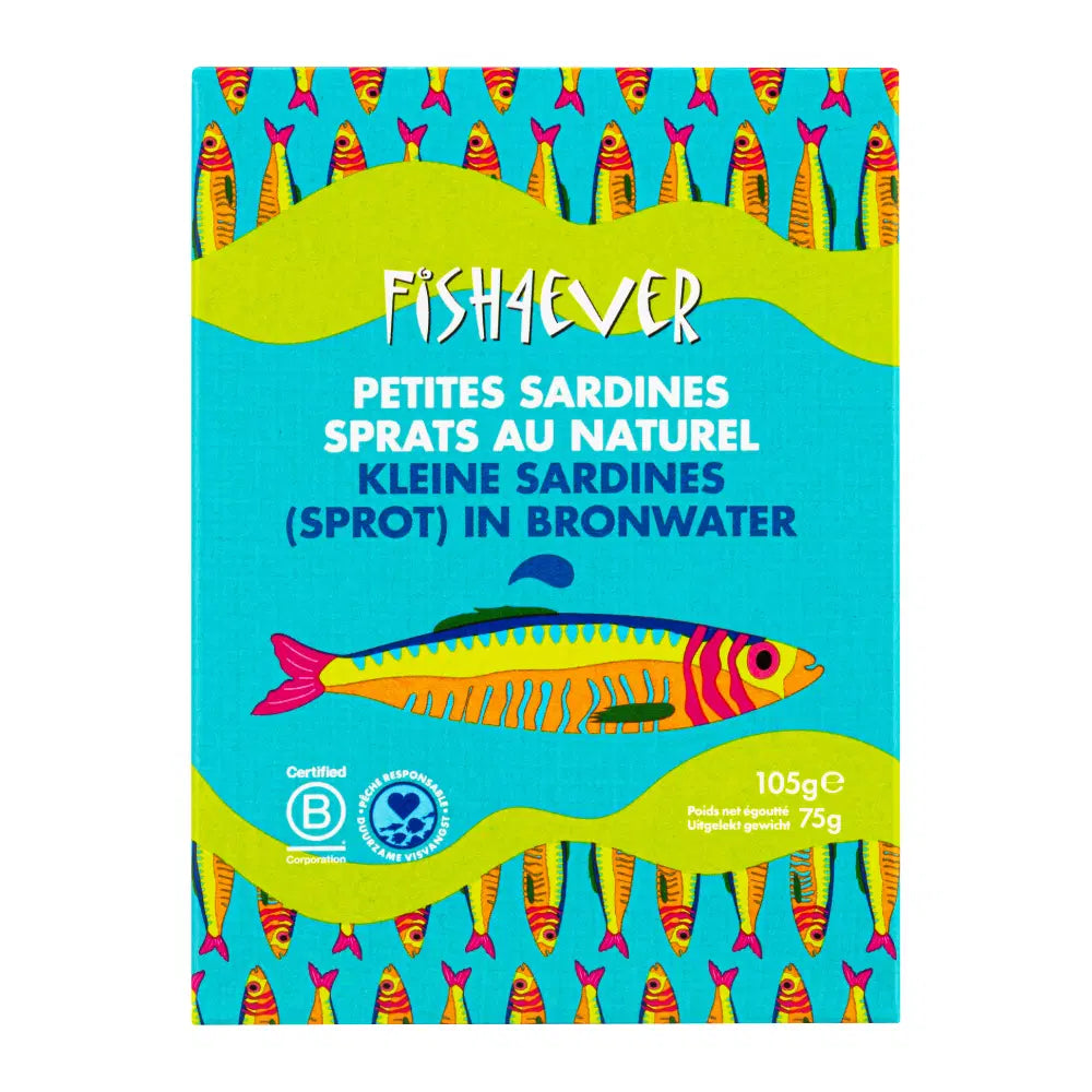 Petites Sardines au naturel FISH4EVER 105 g