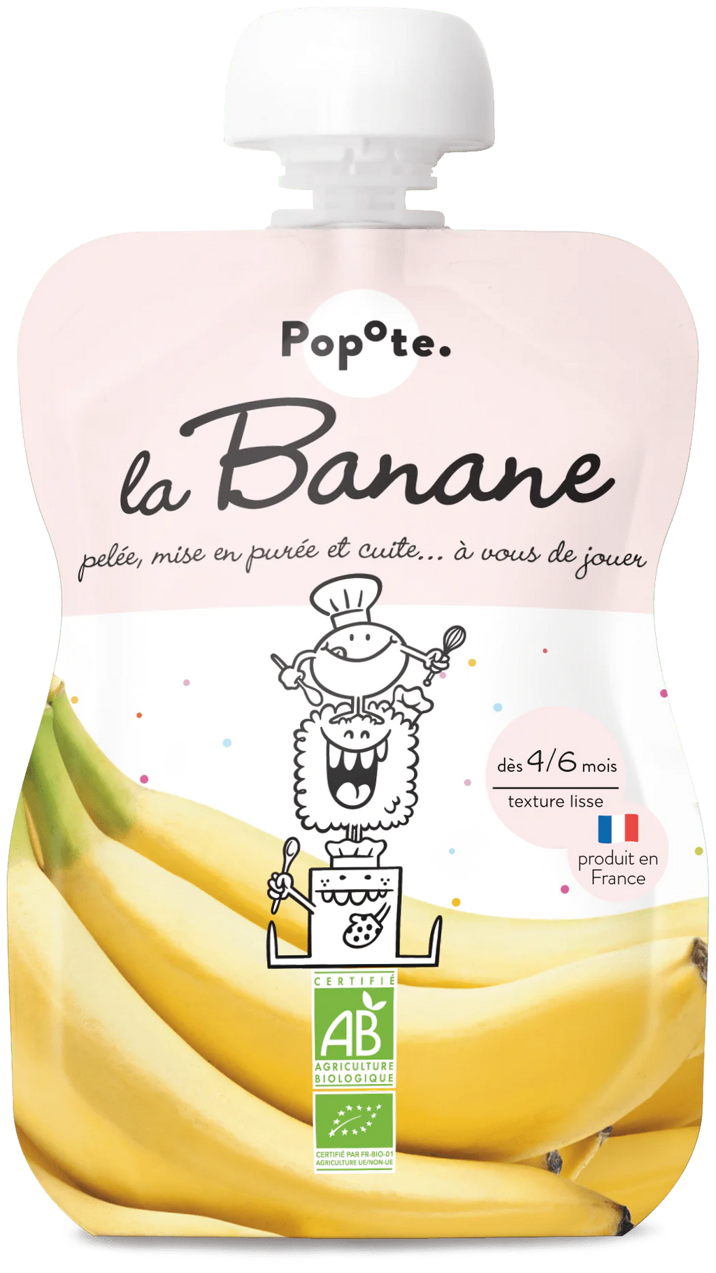 Gourde Compote de Banane bio POPOTE 120 g