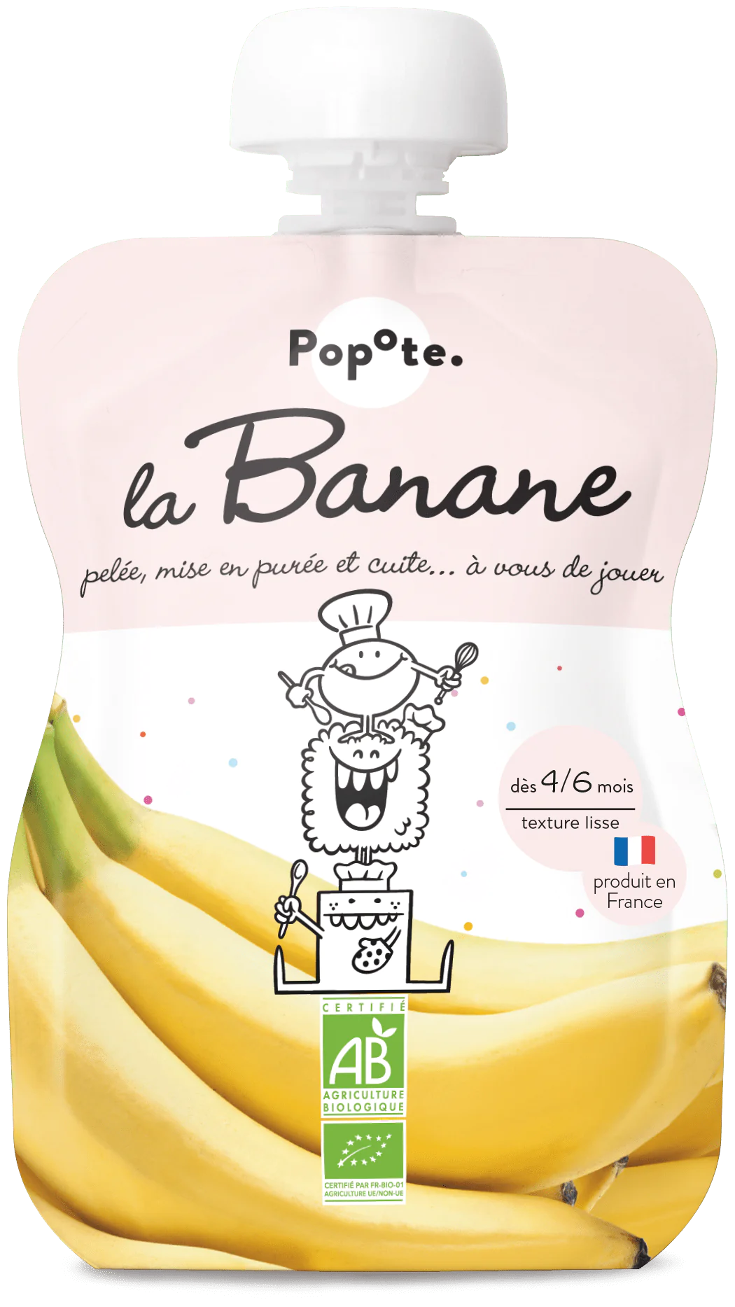 Gourde Compote de Banane bio POPOTE 120 g