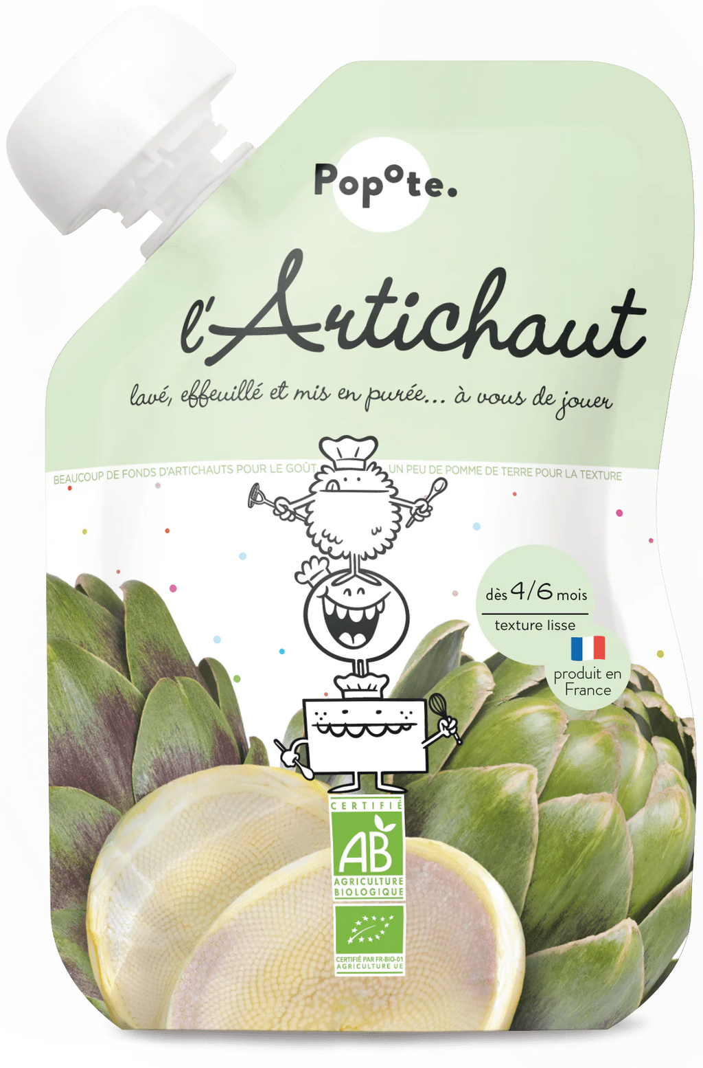 Gourde Purée d'Artichaut bio POPOTE 120 g