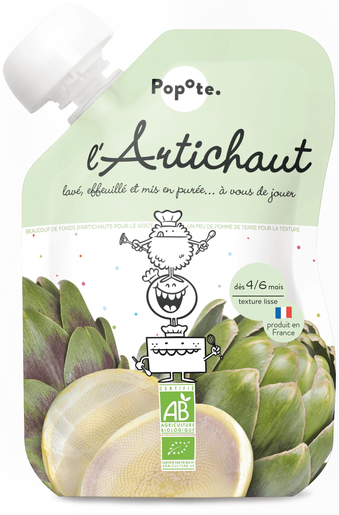 Gourde Purée d'Artichaut bio POPOTE 120 g