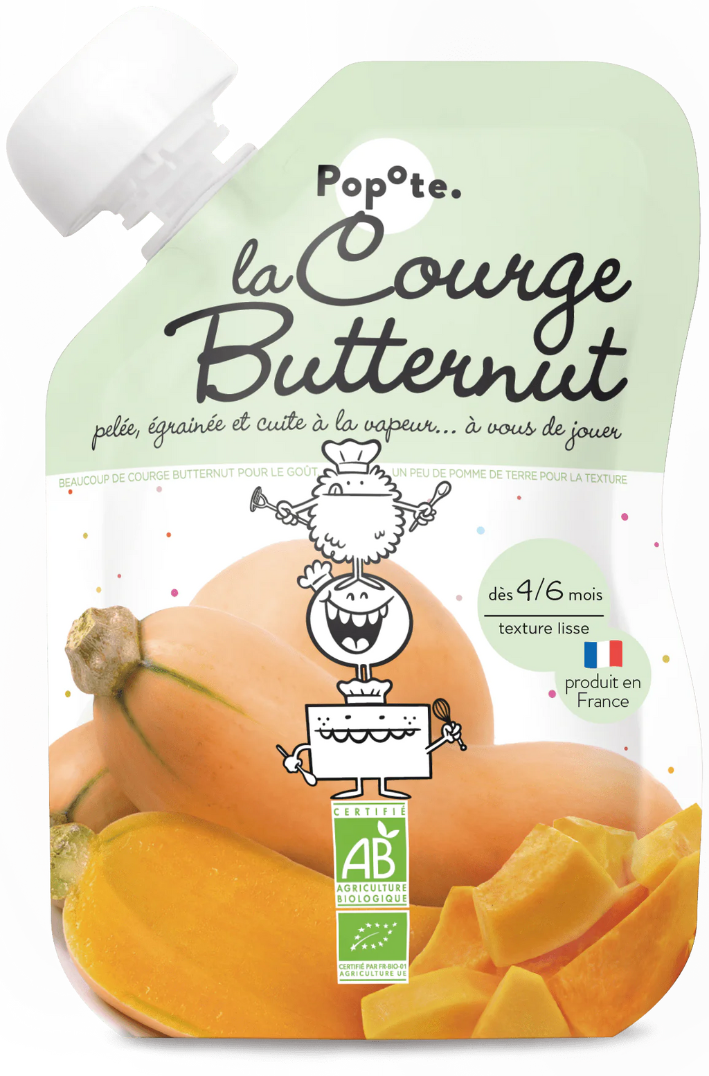 Gourde Purée Courge Butternut bio POPOTE 120 g
