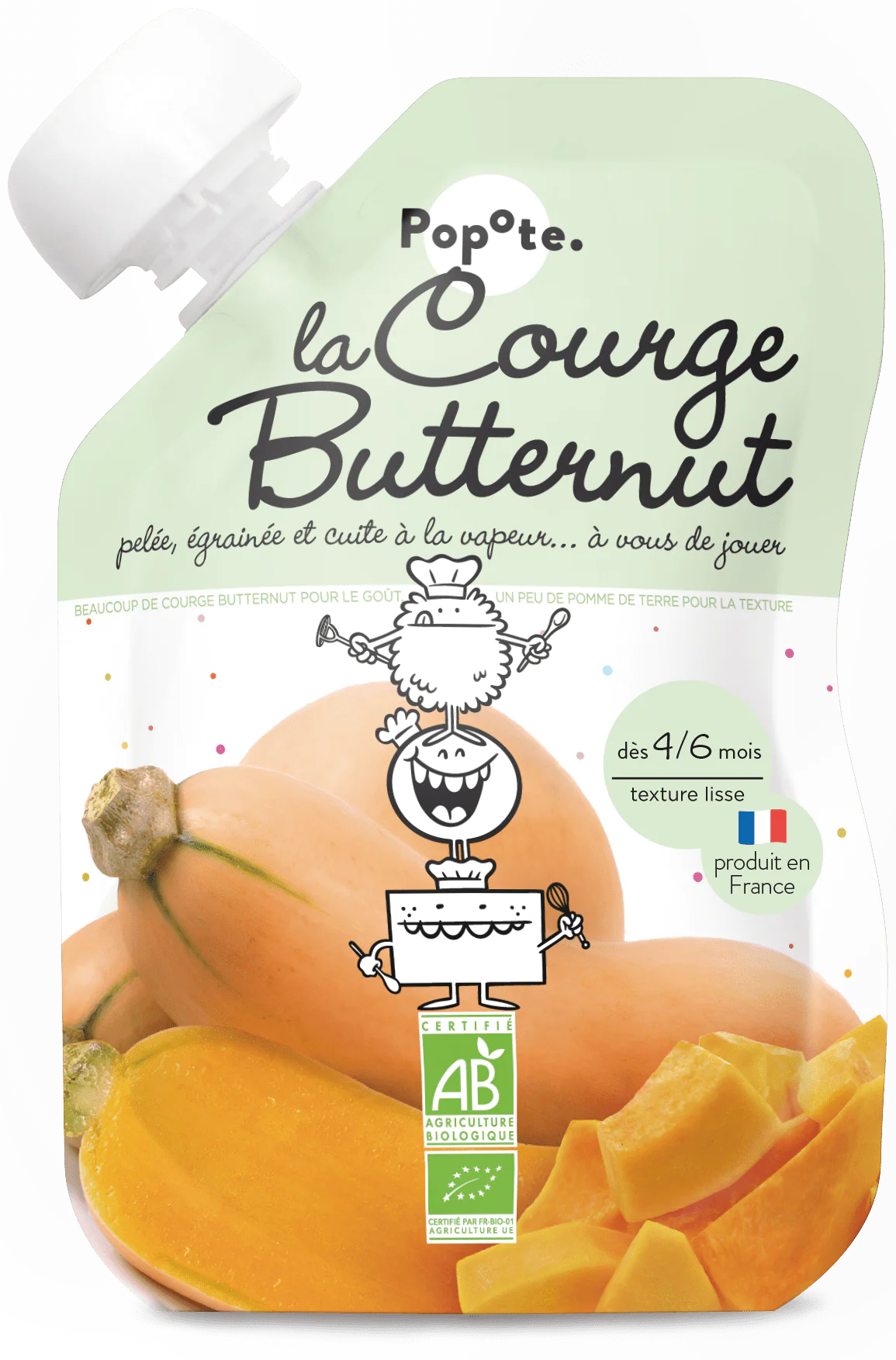 Gourde Purée Courge Butternut bio POPOTE 120 g