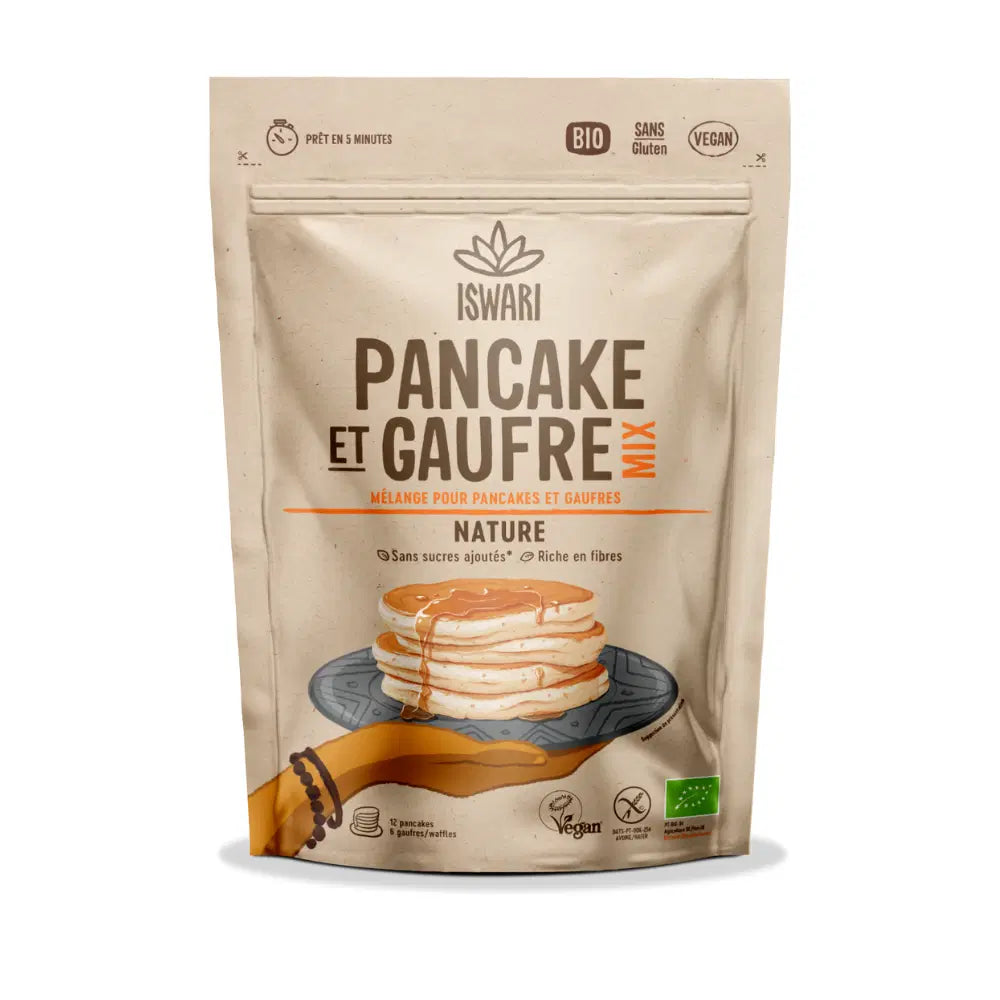 Pancake & Gaufre Mix bio et vegan ISWARI 300 g