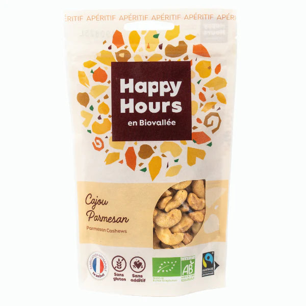 Sachet Cajou Parmesan bio & sans gluten HAPPY HOURS 115 g