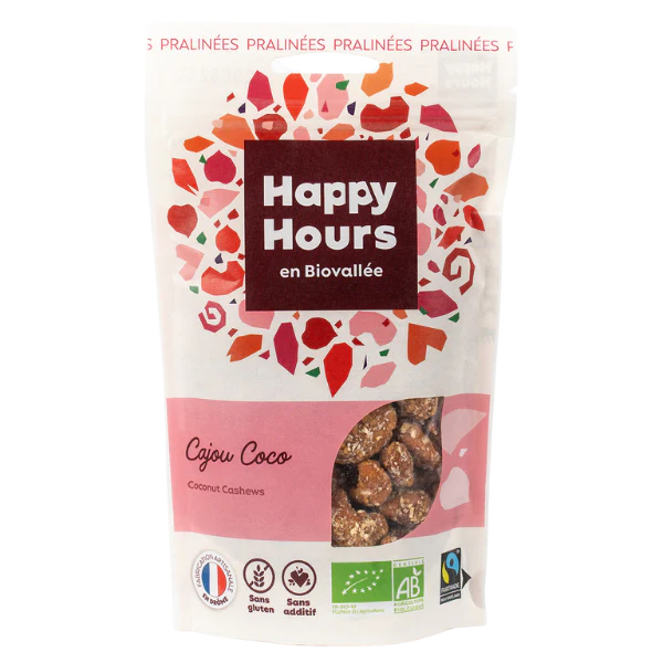 Noix de Cajou Coco Miel bio & sans gluten HAPPY HOURS 115 g