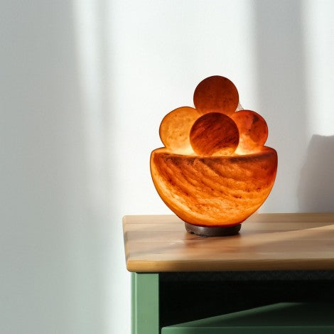 Lampe avec 4 Boules de Massage en Sel d'Himalaya