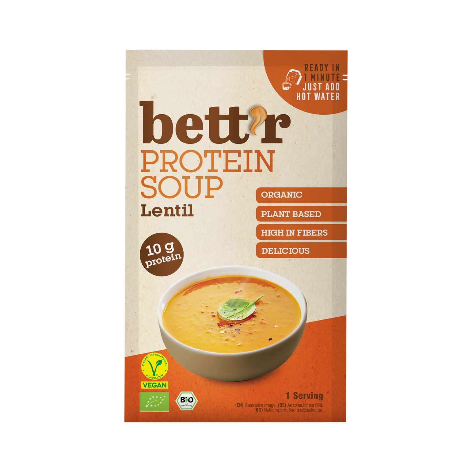 Soupe Protéinée aux Lentilles rouges bio BETT'R 30 g