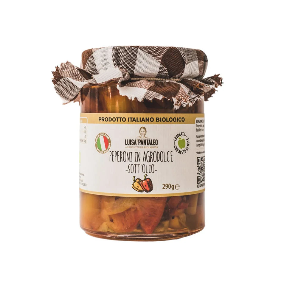 Poivrons à l'aigre-doux marinés à l'Huile bio LUISA PANTALEO 290 g