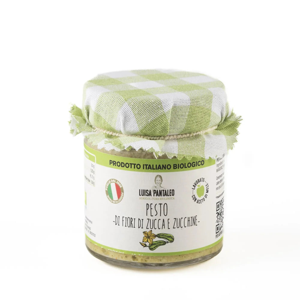 Pesto di Fiori di Zucca e Zucchine bio LUISA PANTALEO 180 g