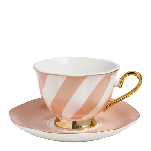 1 Tasse et sous-tasse Pastel Rose