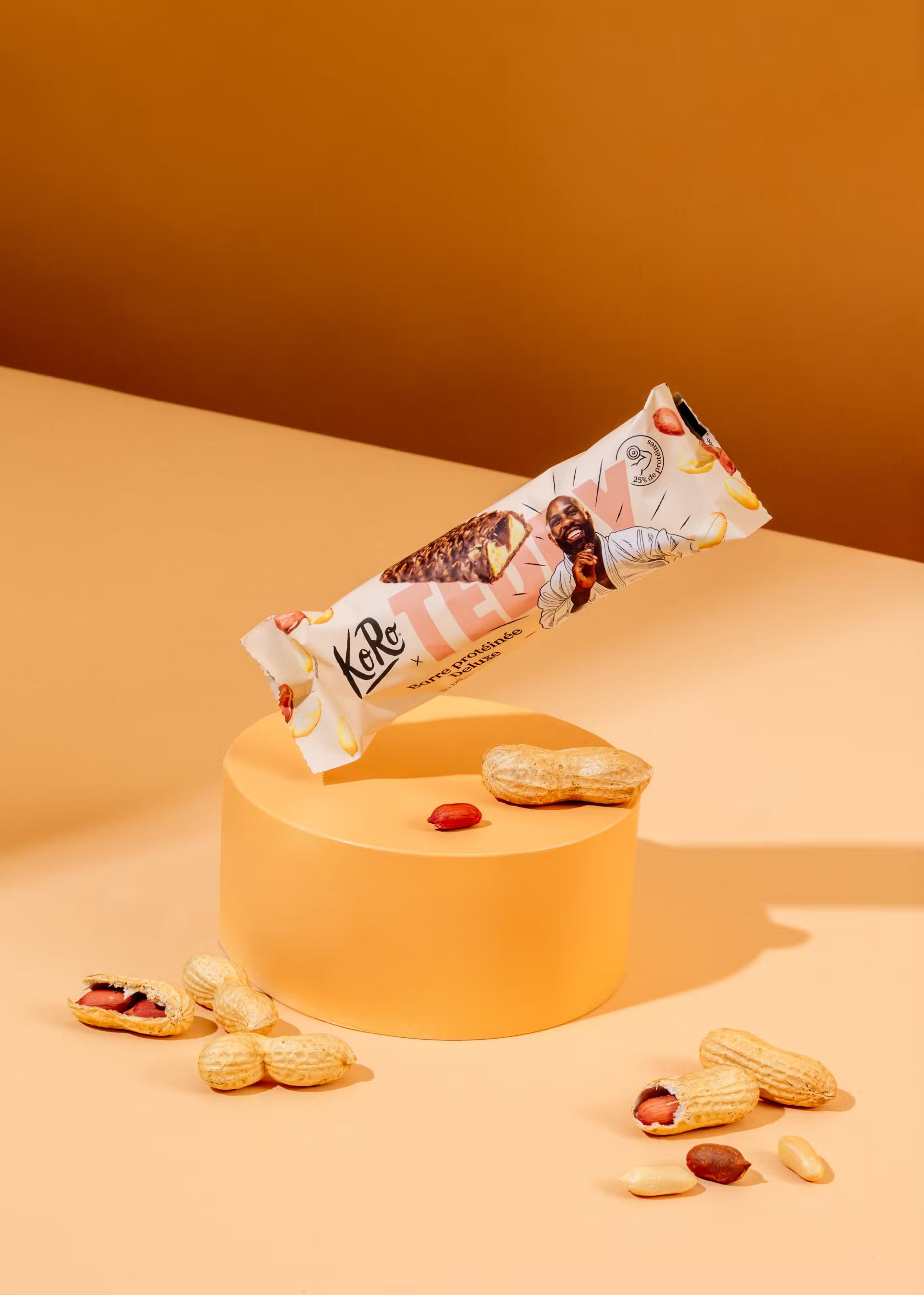 Barre protéinée au beurre de cacahuète non bio KORO 55 g