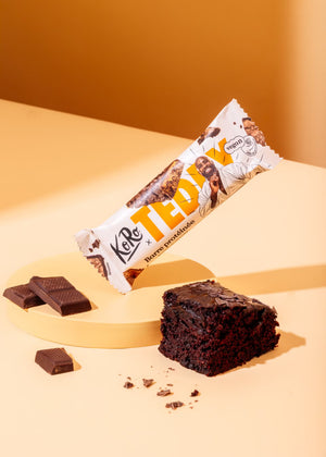 Barre protéinée vegan Brownie au chocolat non bio KORO 55 g