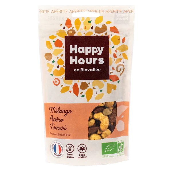 Sachet mélange Tamari bio HAPPY HOURS 115 g